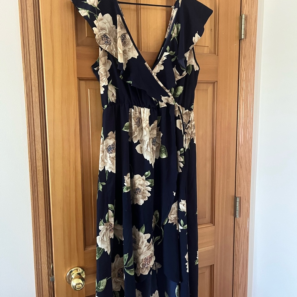 Floral Navy Maxi Dress
